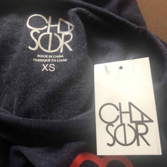 Chaser NEW Navy Pullover Lounge Top Size XSmall - Picture 3 of 5